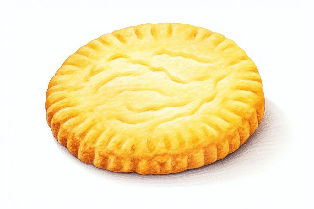Butter cookie dessert food white background. AI generated Image by rawpixel.