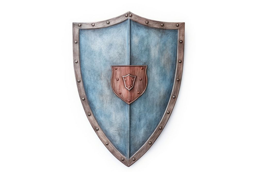 Shield iron white background architecture. AI generated Image by rawpixel.