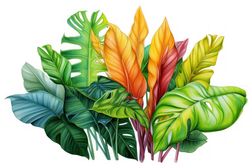 Tropical leaves tropics plant leaf. AI generated Image by rawpixel.