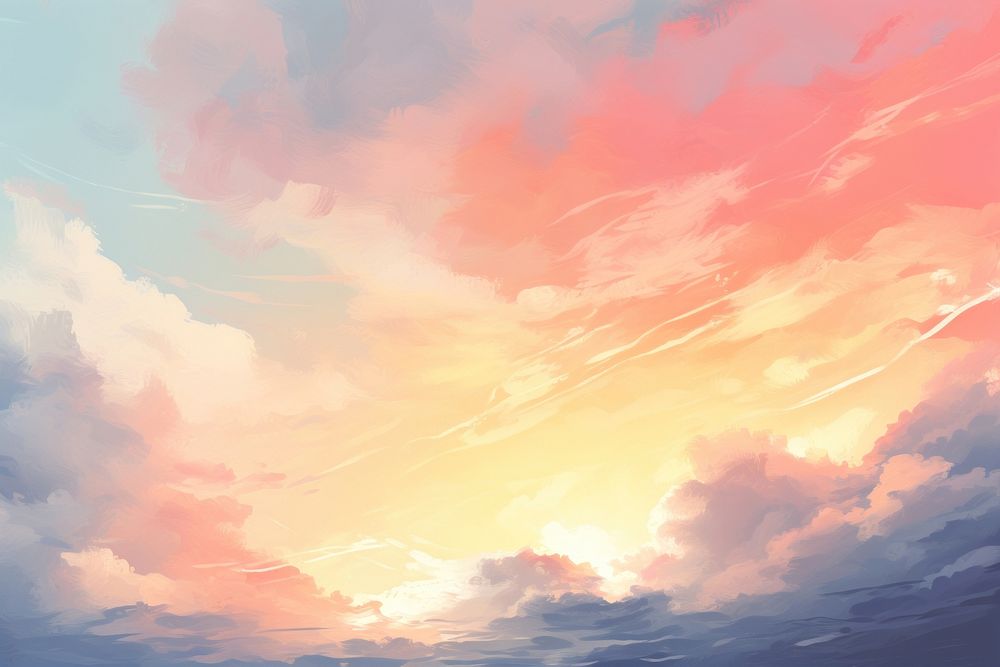 Cloudy sunset sky backgrounds outdoors horizon. 