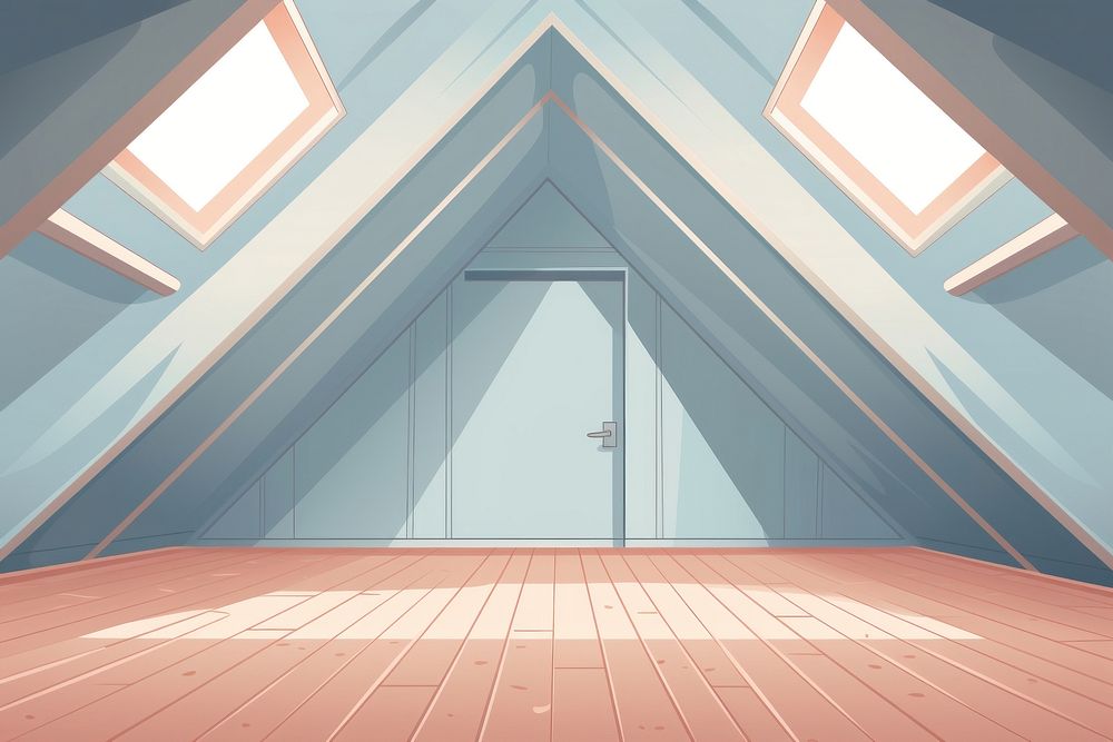 Attic room architecture backgrounds building. AI generated Image by rawpixel.