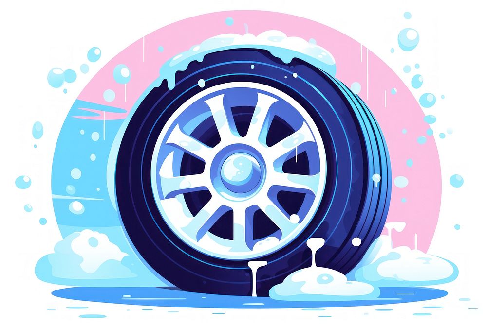 Car wash wheel vehicle spoke. AI generated Image by rawpixel.