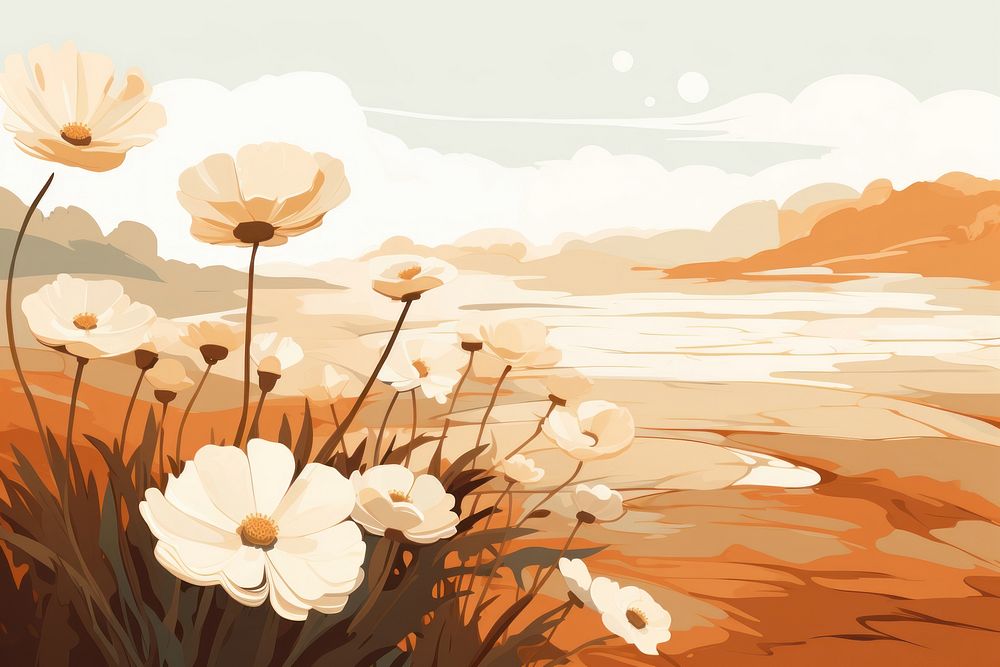 Flower garden flower landscape outdoors. AI generated Image by rawpixel.