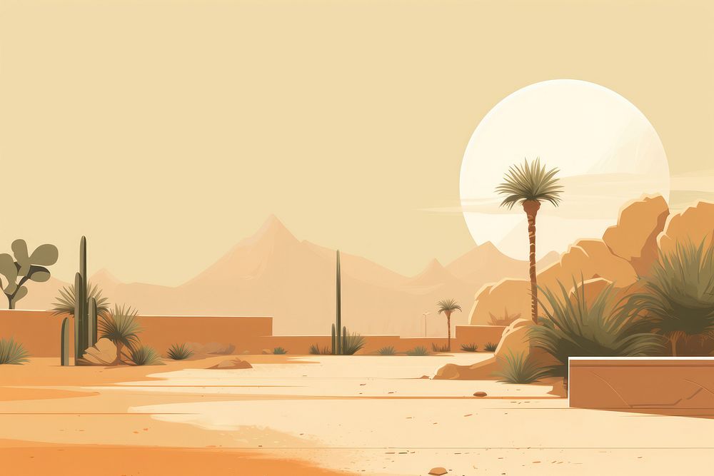 Garden landscape outdoors desert.