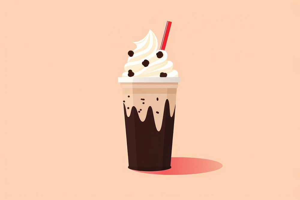 Milk milkshake dessert drink. AI generated Image by rawpixel.