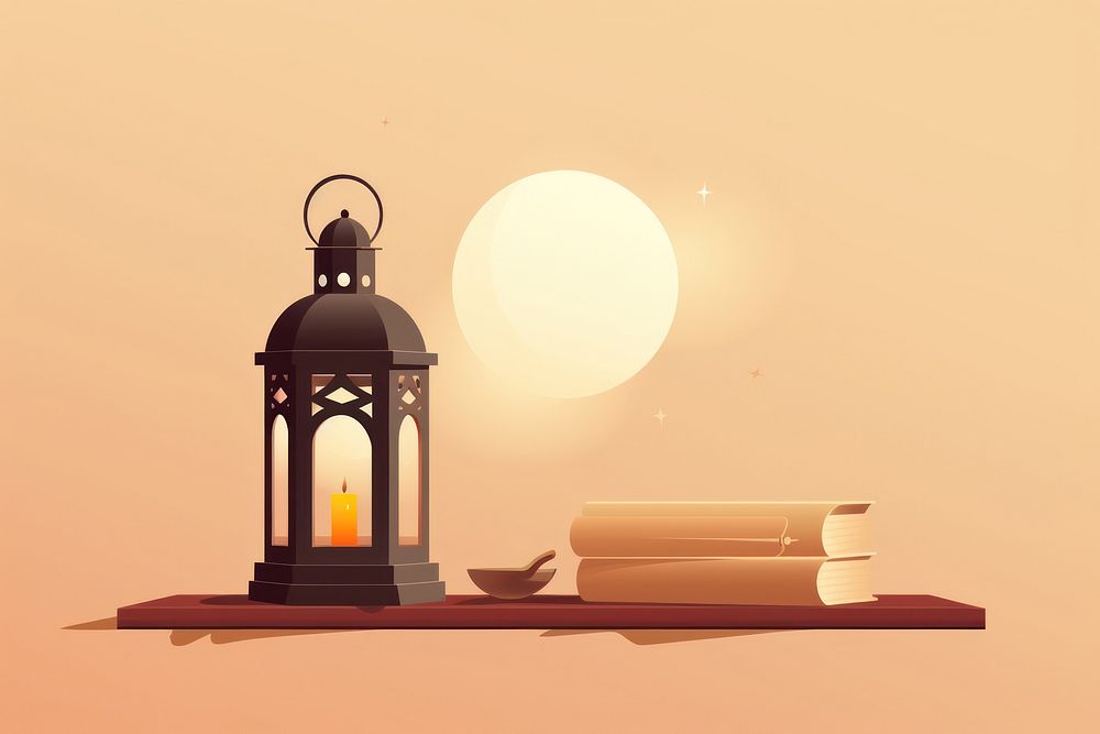 Quran lantern lamp sky. AI generated Image by rawpixel.