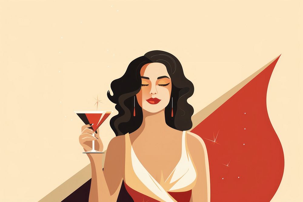 Cocktail drink adult woman. AI generated Image by rawpixel.