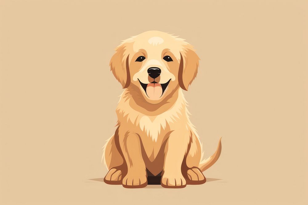 Golden retriever puppy animal mammal dog. 