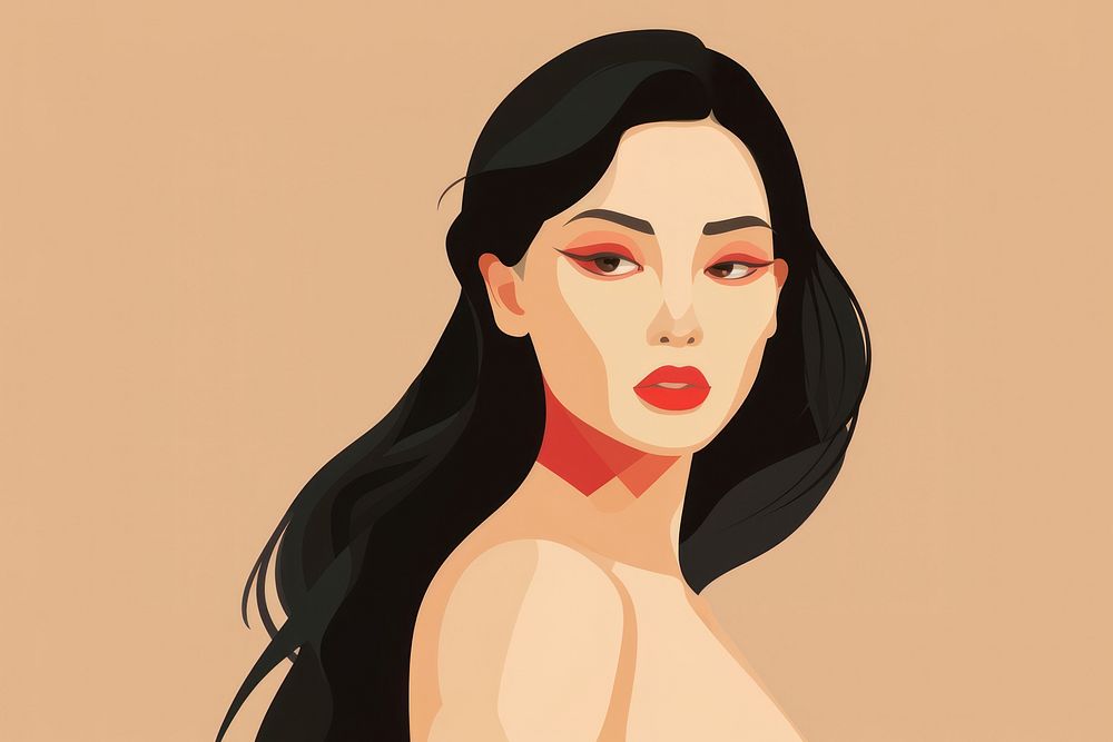 Asian woman portrait adult individuality. AI generated Image by rawpixel.