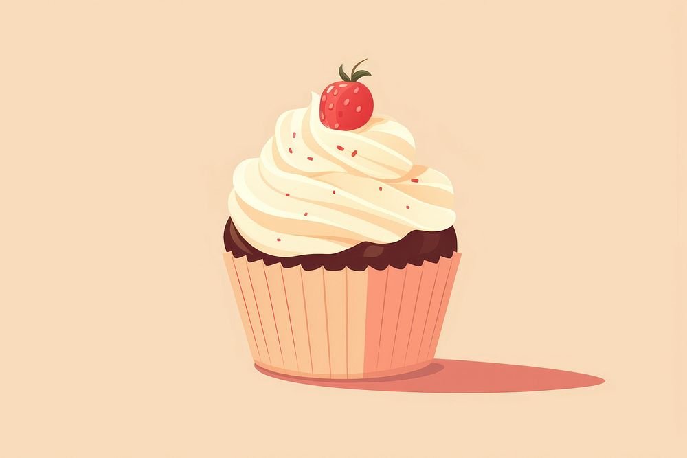 Cupcake food dessert cream. AI generated Image by rawpixel.