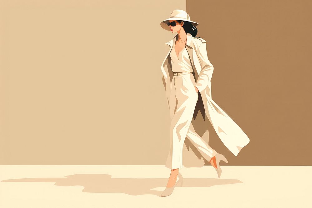 A woman walking fashion adult sunglasses. AI generated Image by rawpixel.