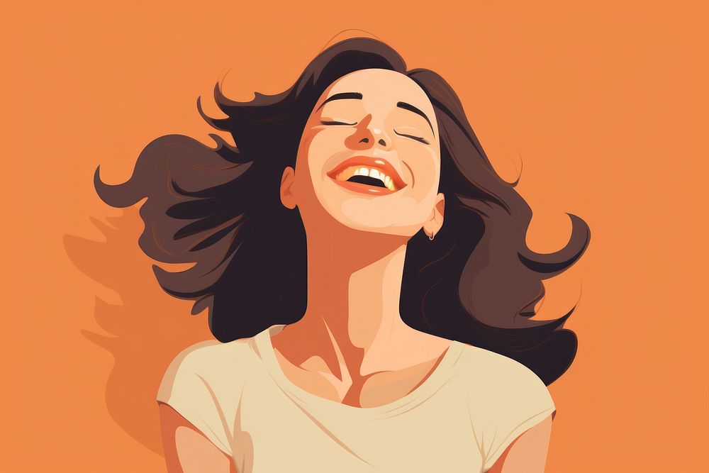 Smile laughing cheerful adult. AI generated Image by rawpixel.