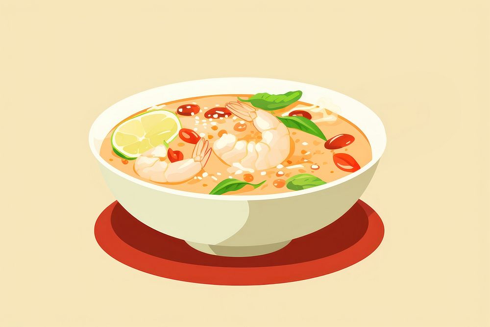 Tom yum kung food soup meal. AI generated Image by rawpixel.