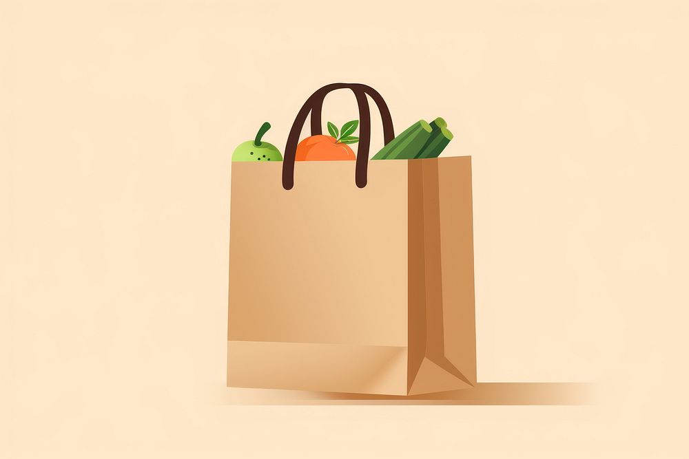 Grocery bag consumerism freshness container. AI generated Image by rawpixel.