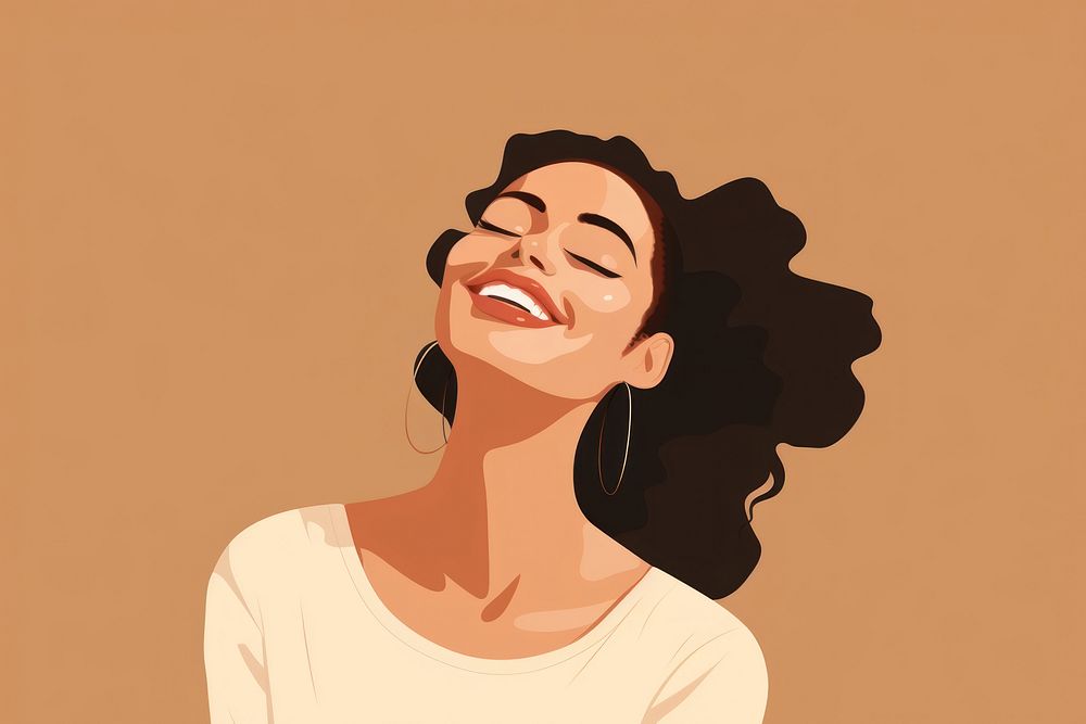 Smile laughing cheerful adult. AI generated Image by rawpixel.