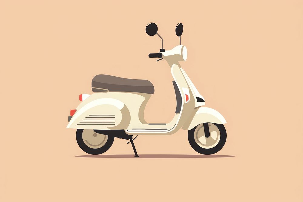 Minimalist italian scooter motorcycle vehicle vespa. AI generated Image by rawpixel.