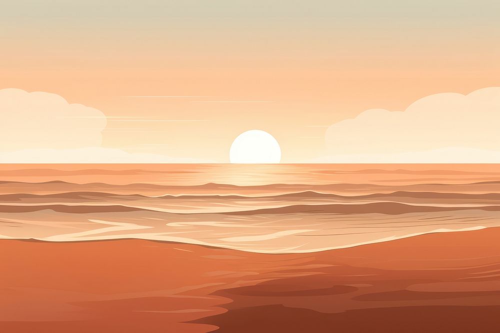 Ocean waves landscape backgrounds sunlight. AI generated Image by rawpixel.