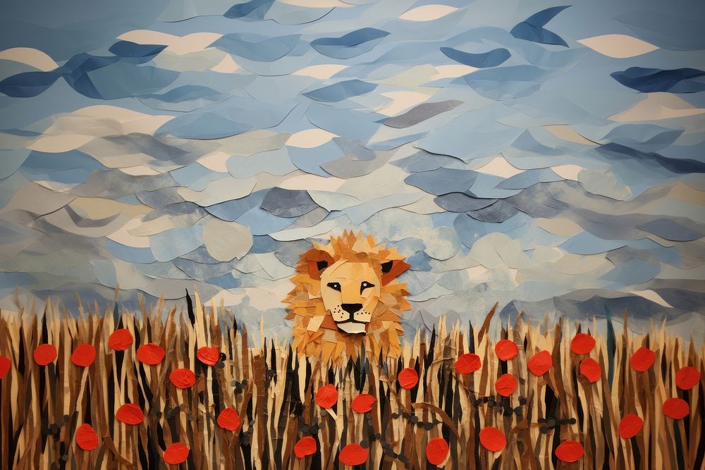 Art painting outdoors savanna. AI generated Image by rawpixel.