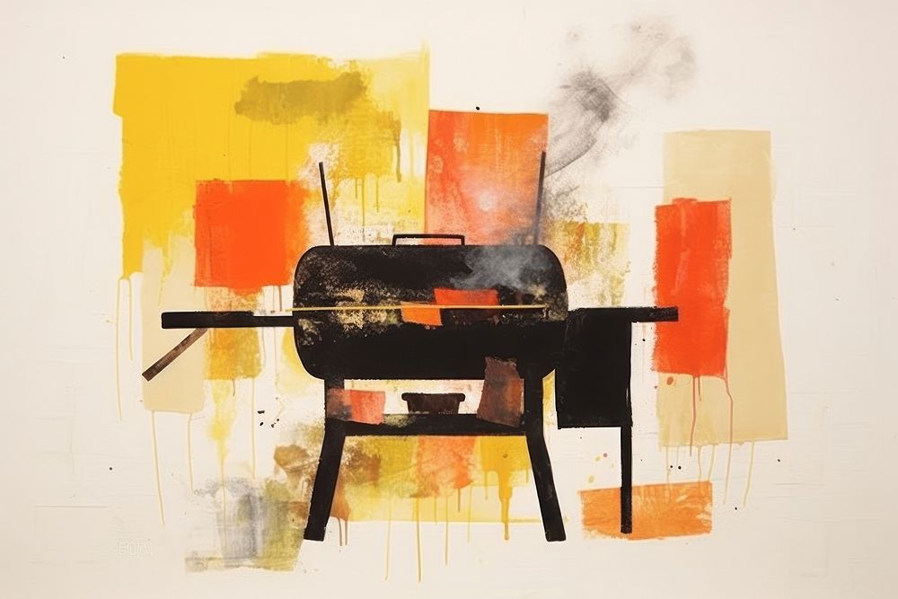 Barbeque art painting creativity. AI generated Image by rawpixel.