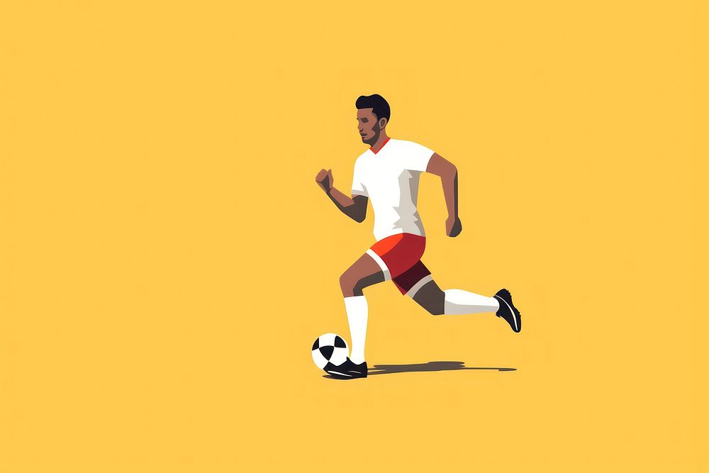 Soccer player kicking adult soccer uniform. AI generated Image by rawpixel.