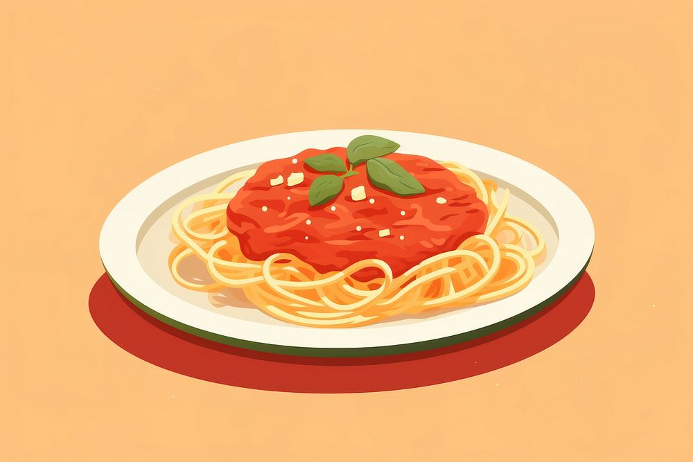 Spaghetti food pasta plate. 