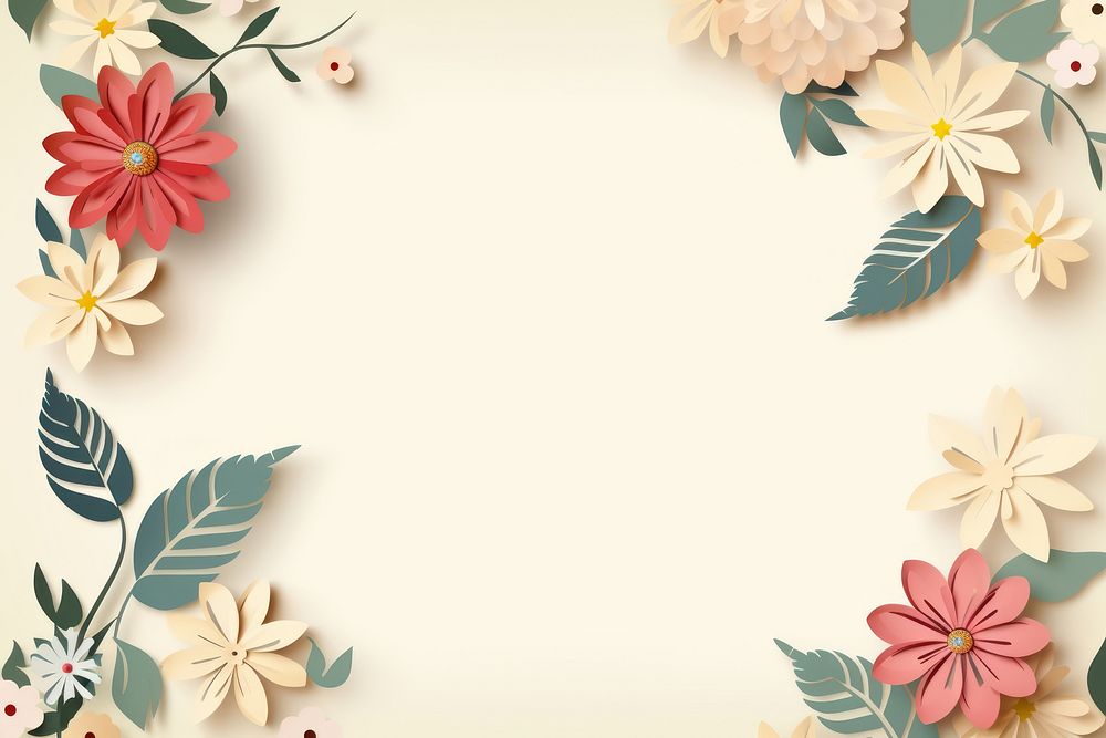 Flower frame backgrounds pattern plant. AI generated Image by rawpixel.