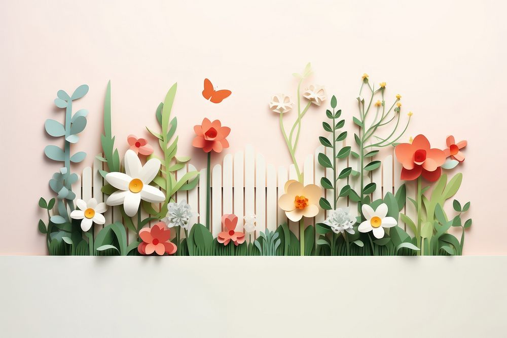 Garden flower plant art. AI generated Image by rawpixel.
