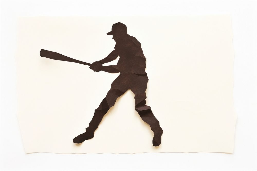 Baseball player sports white background silhouette. AI generated Image by rawpixel.
