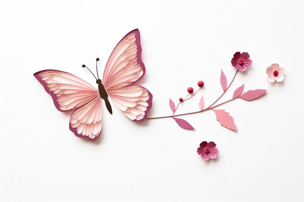 Flower butterfly petal plant. AI generated Image by rawpixel.