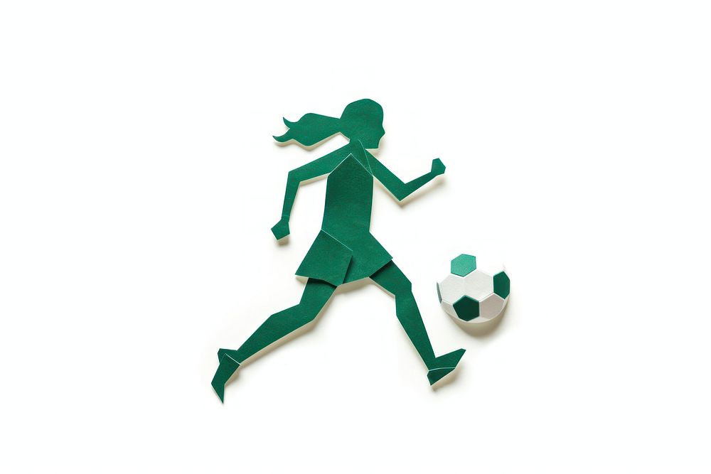 Soccer player paper white background competition. AI generated Image by rawpixel.