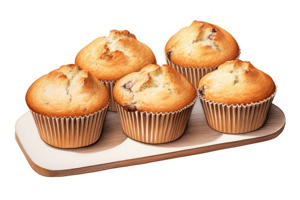 Muffin dessert cupcake bread. AI generated Image by rawpixel.