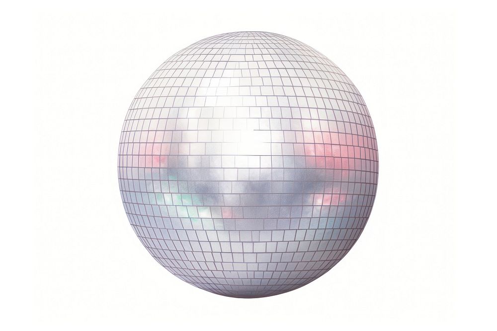 Disco ball sphere white background celebration. AI generated Image by rawpixel.