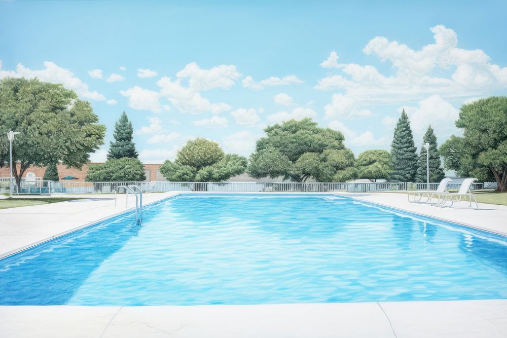 Outdoor pool outdoors architecture tranquility. AI generated Image by rawpixel.
