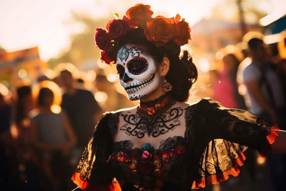 Festival halloween dancing adult. AI generated Image by rawpixel.