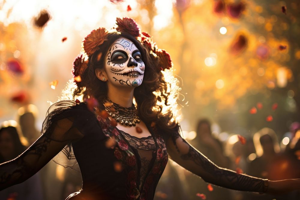 Festival halloween dancing adult. AI generated Image by rawpixel.