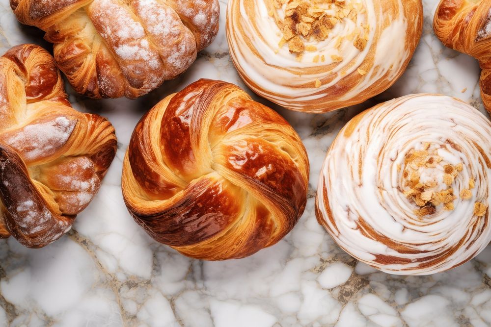 Pastry croissant dessert bread. AI generated Image by rawpixel.