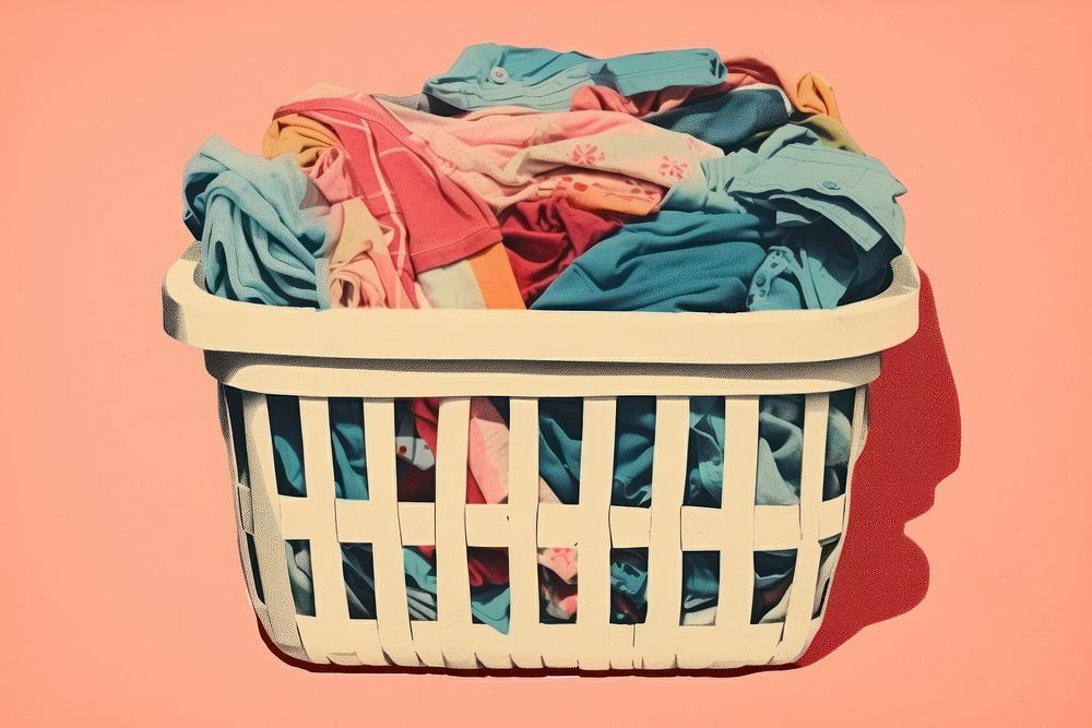 Laundry basket container housework furniture. AI generated Image by rawpixel.