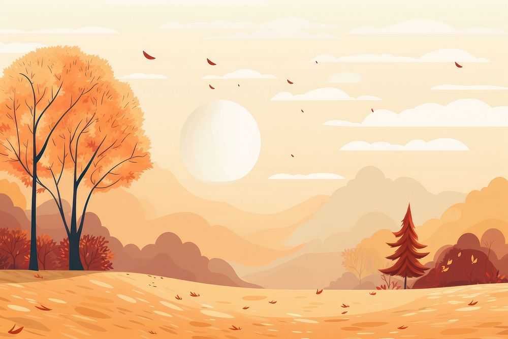 Autumn ambient backgrounds landscape outdoors. AI generated Image by rawpixel.