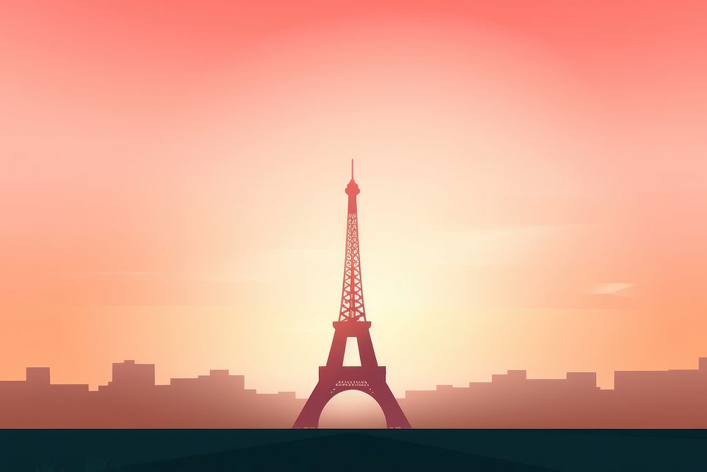 Eiffel tower architecture cityscape building. AI generated Image by rawpixel.