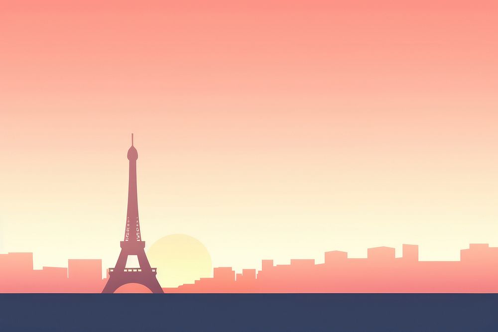 Eiffel tower architecture cityscape building. AI generated Image by rawpixel.