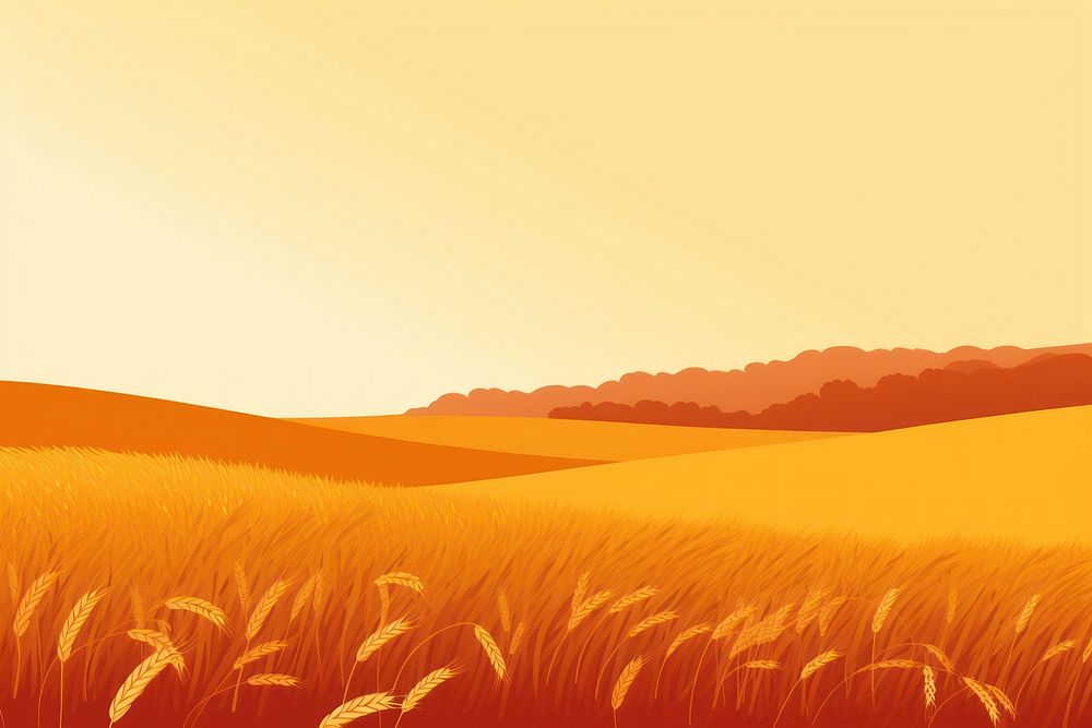 Harvest season agriculture backgrounds landscape. AI generated Image by rawpixel.