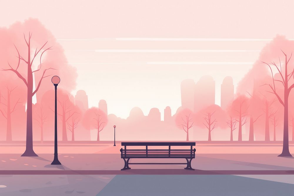 Park outdoors bench architecture. AI generated Image by rawpixel.