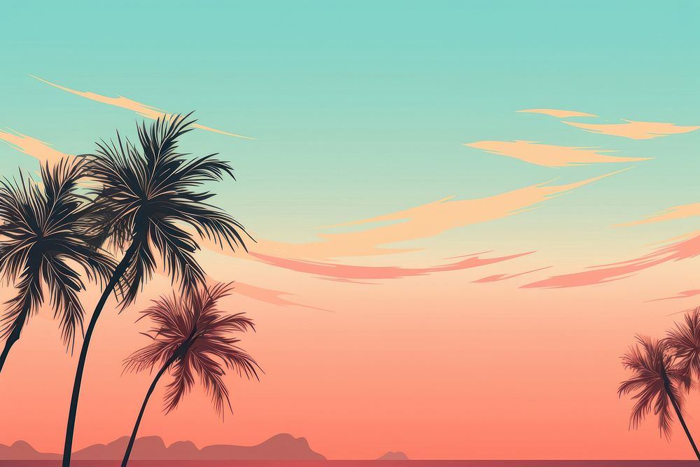 Tropical palm tree backgrounds landscape outdoors. AI generated Image by rawpixel.