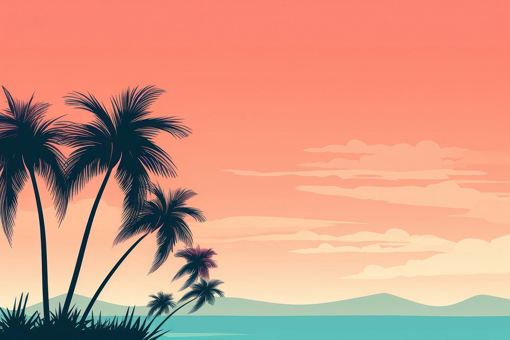 Tropical palm tree backgrounds landscape outdoors. AI generated Image by rawpixel.