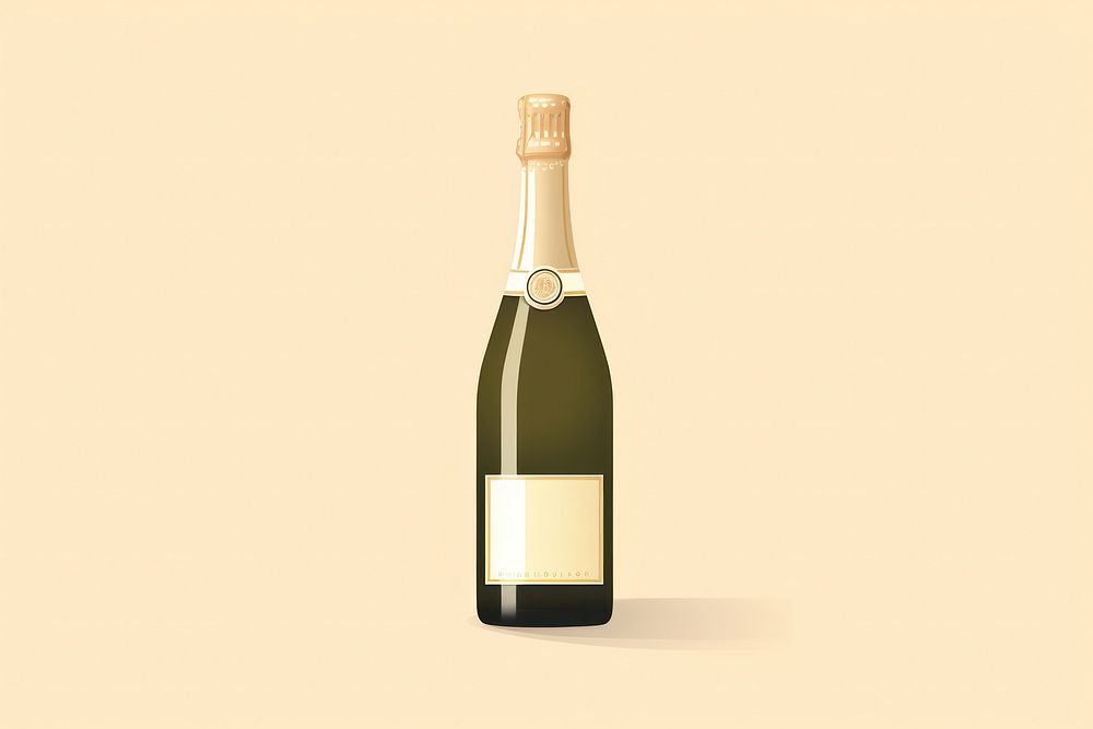 Champagne bottle drink beverage wine. 