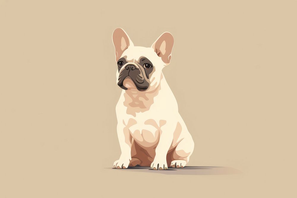 Bulldog animal mammal pet. AI generated Image by rawpixel.
