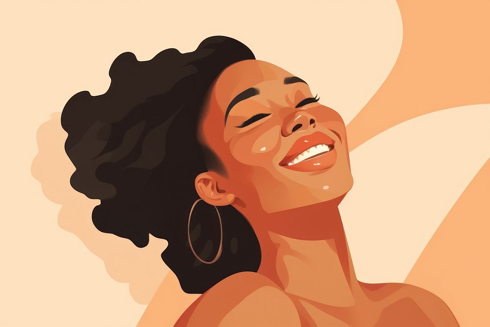 Black Woman Smile smile laughing adult. AI generated Image by rawpixel.