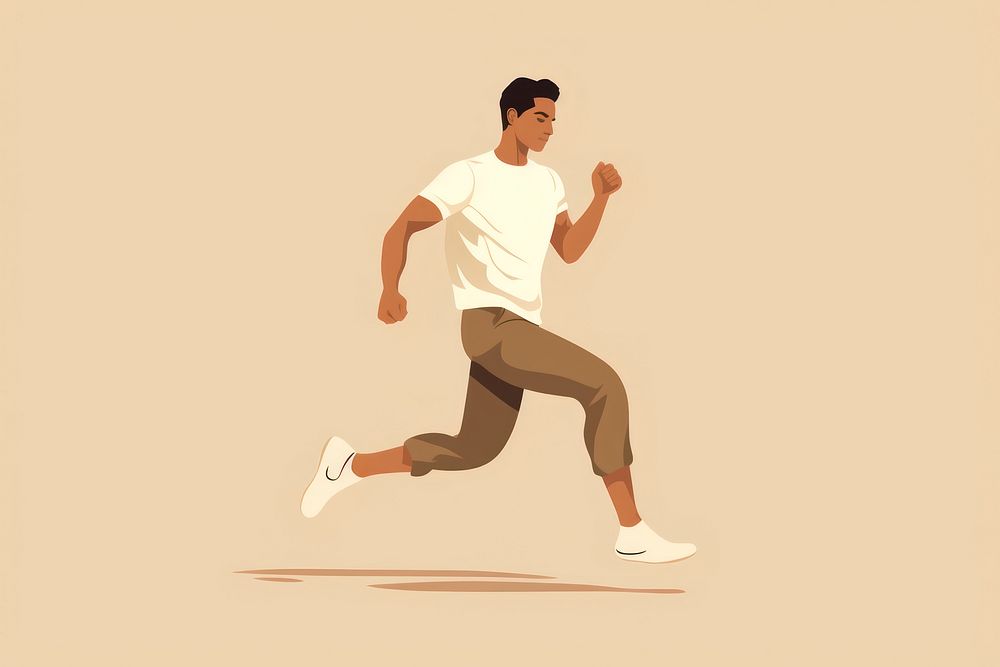 Exercising running jogging determination. AI generated Image by rawpixel.