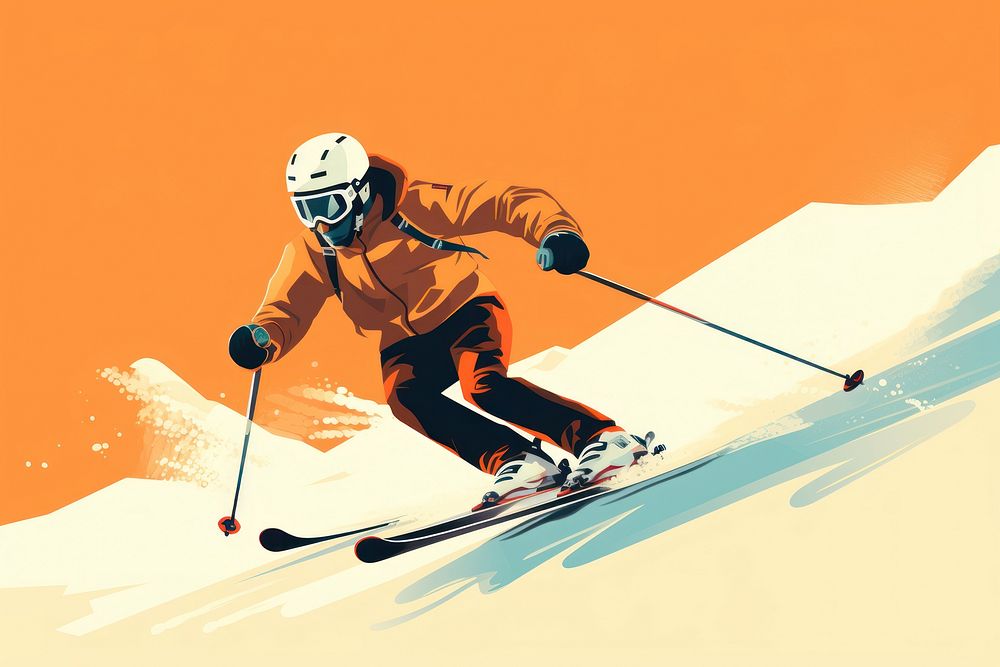 Skiing recreation helmet sports. AI generated Image by rawpixel.