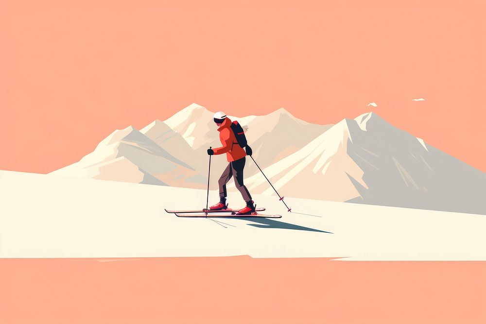 Skiing recreation footwear outdoors. AI generated Image by rawpixel.
